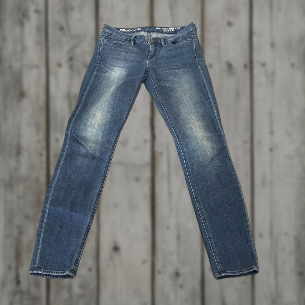 Madewell Madewell Jeans Womens 25 Skinny Ankle Medium Blue Wash Denim Slim Stretch 5-Pocket Modern Womens Jeans Size 42" / US 20 - 1 Thumbnail