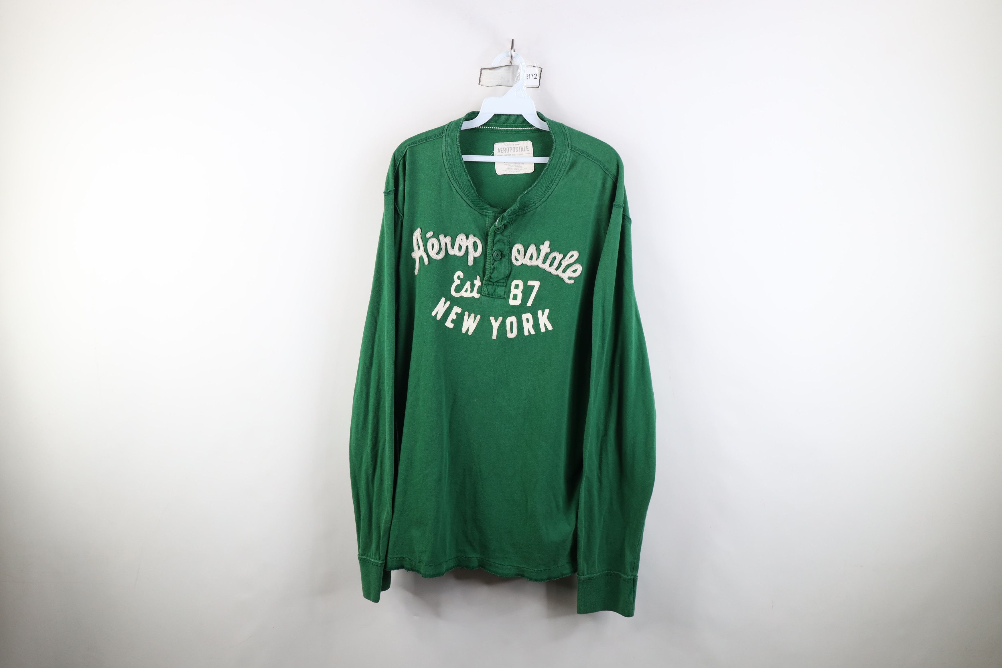 Vintage Y2K Aeropostale Thermal Long Sleeve Henley T-Shirt