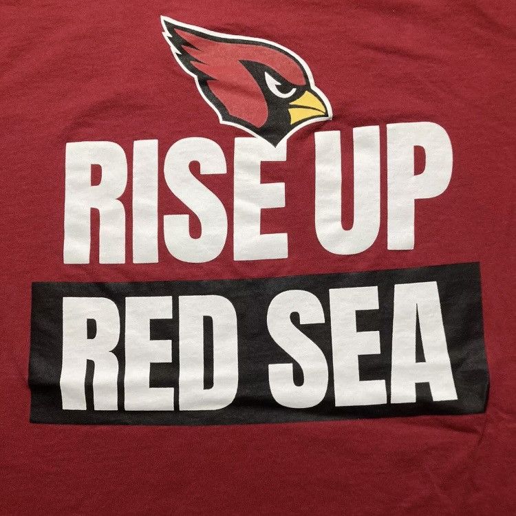 NFL Arizona Cardinals Rise Up Red Sea NFL Football T Shirt Size US XL / EU 56 / 4 - 2 Thumbnail