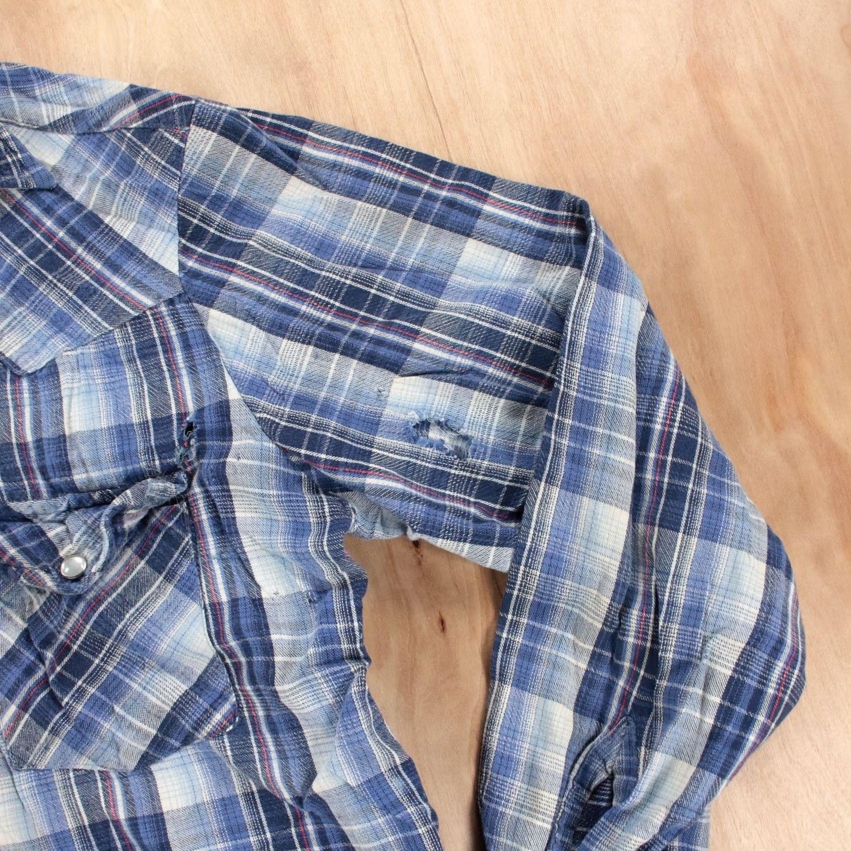 Vintage VINTAGE Timber Run Shirt MEDIUM 80s 90s distressed grunge snap front flannel Mens Size US M / EU 48-50 / 2 - 5 Thumbnail