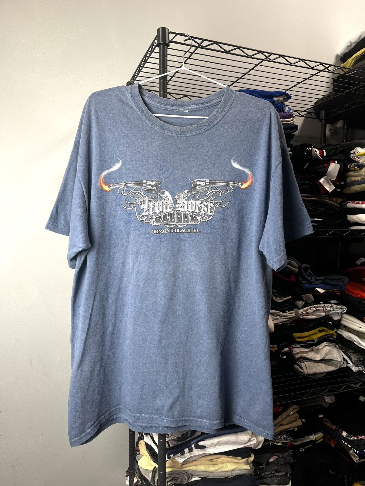 Harley Davidson Vintage Iron Horse Saloon Pistols Revolver Cowboy T Shirt Size US L / EU 52-54 / 3 - 2 Thumbnail