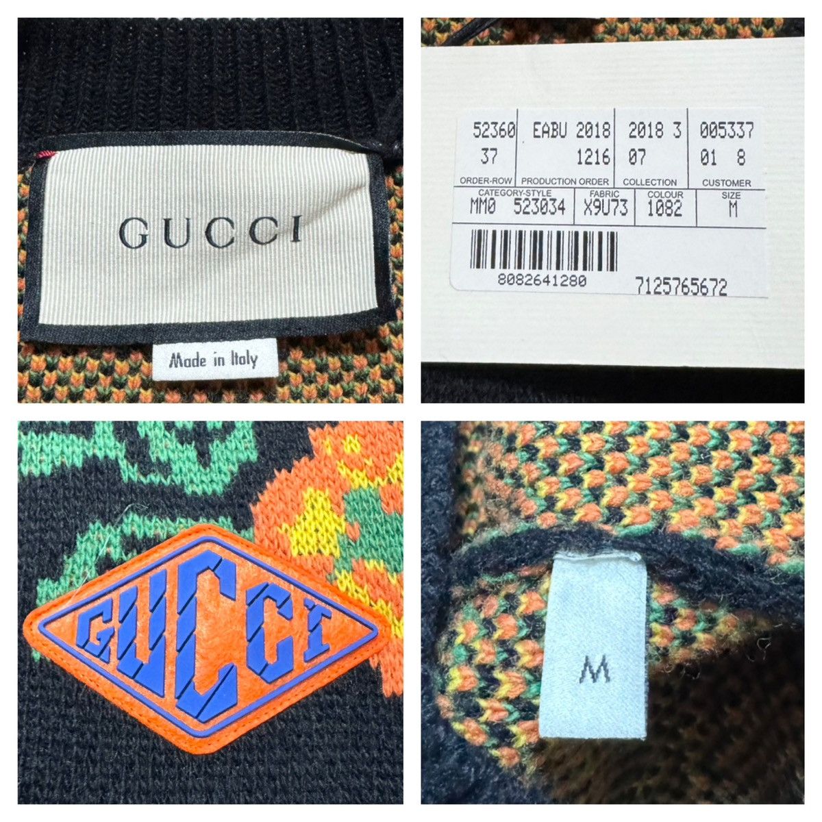 Gucci Authentic, Brand New Gucci Jacquard Floral Sweater Size US M / EU 48-50 / 2 - 2 Thumbnail