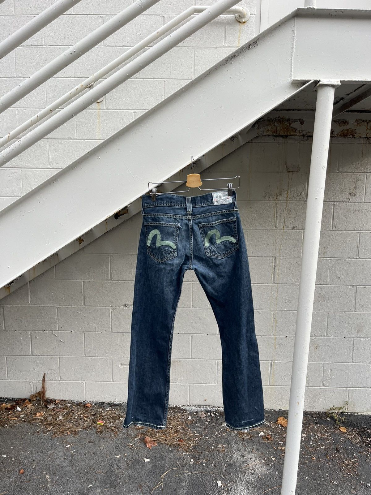 Evisu Jade painted Evisu denim jeans Size US 31 - 3 Thumbnail