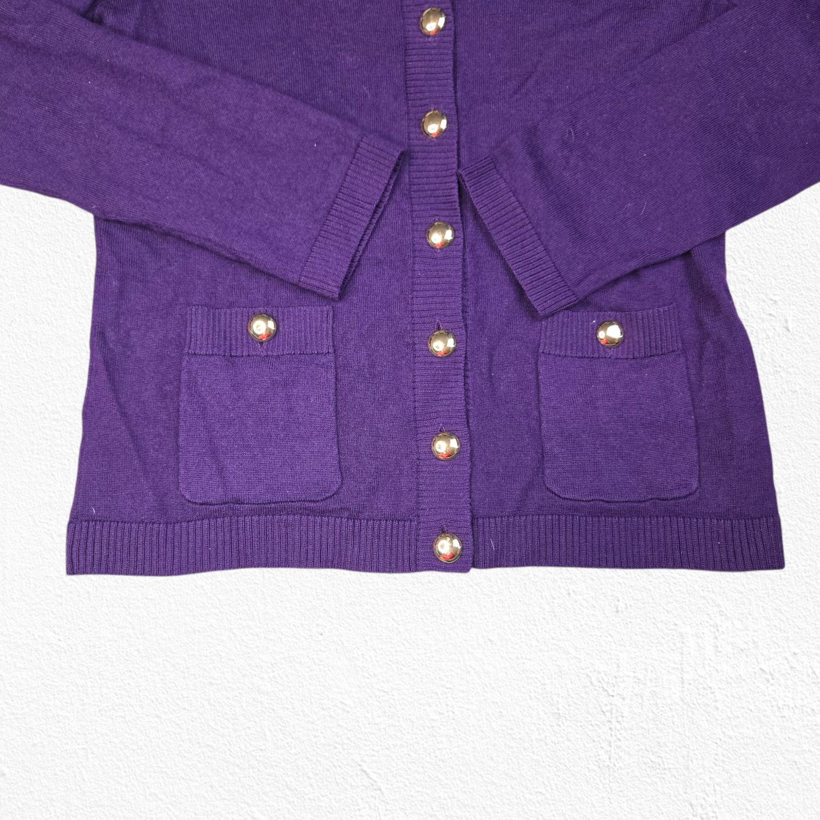 Pendleton Y2K Pendleton Purple Merino Wool Cardigan Size Medium Size M / US 6-8 / IT 42-44 - 3 Thumbnail