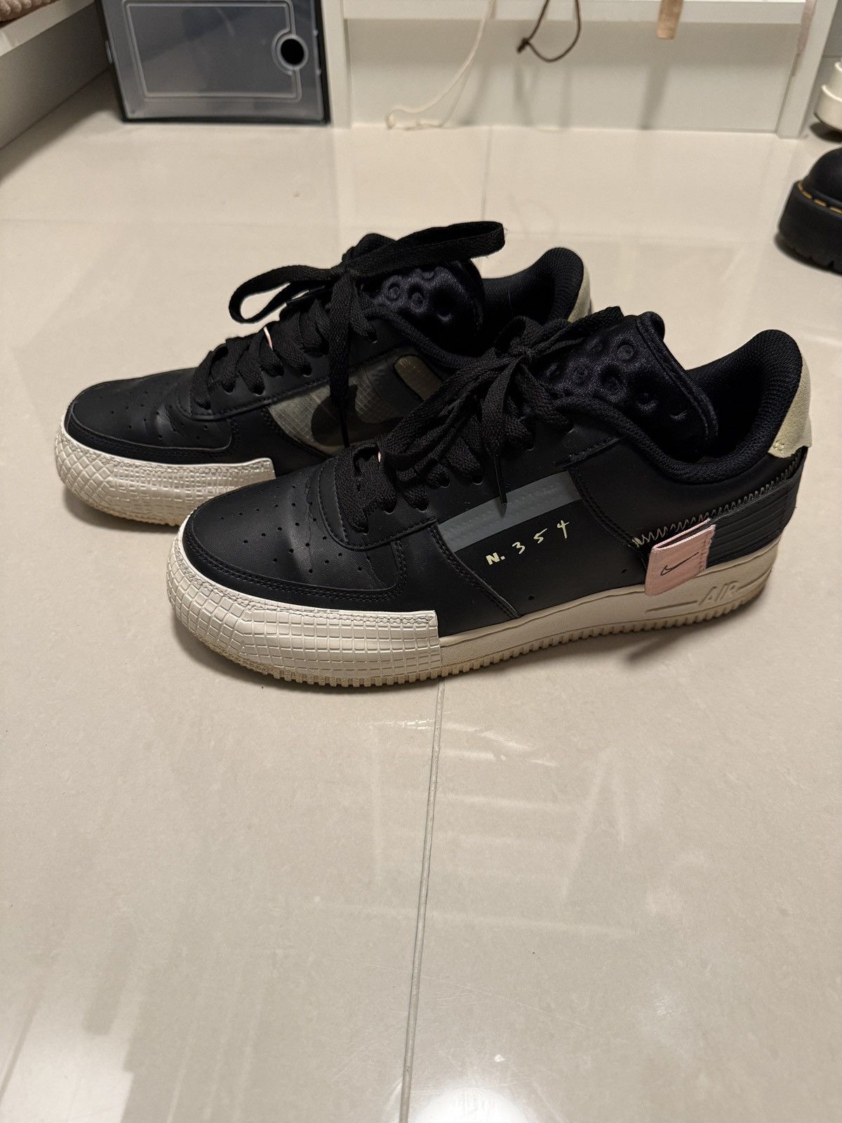 Nike Nike Air Force 1 Experimental N.354 (Black/Pink Foam). Size US 9 / EU 42 - 1 Thumbnail