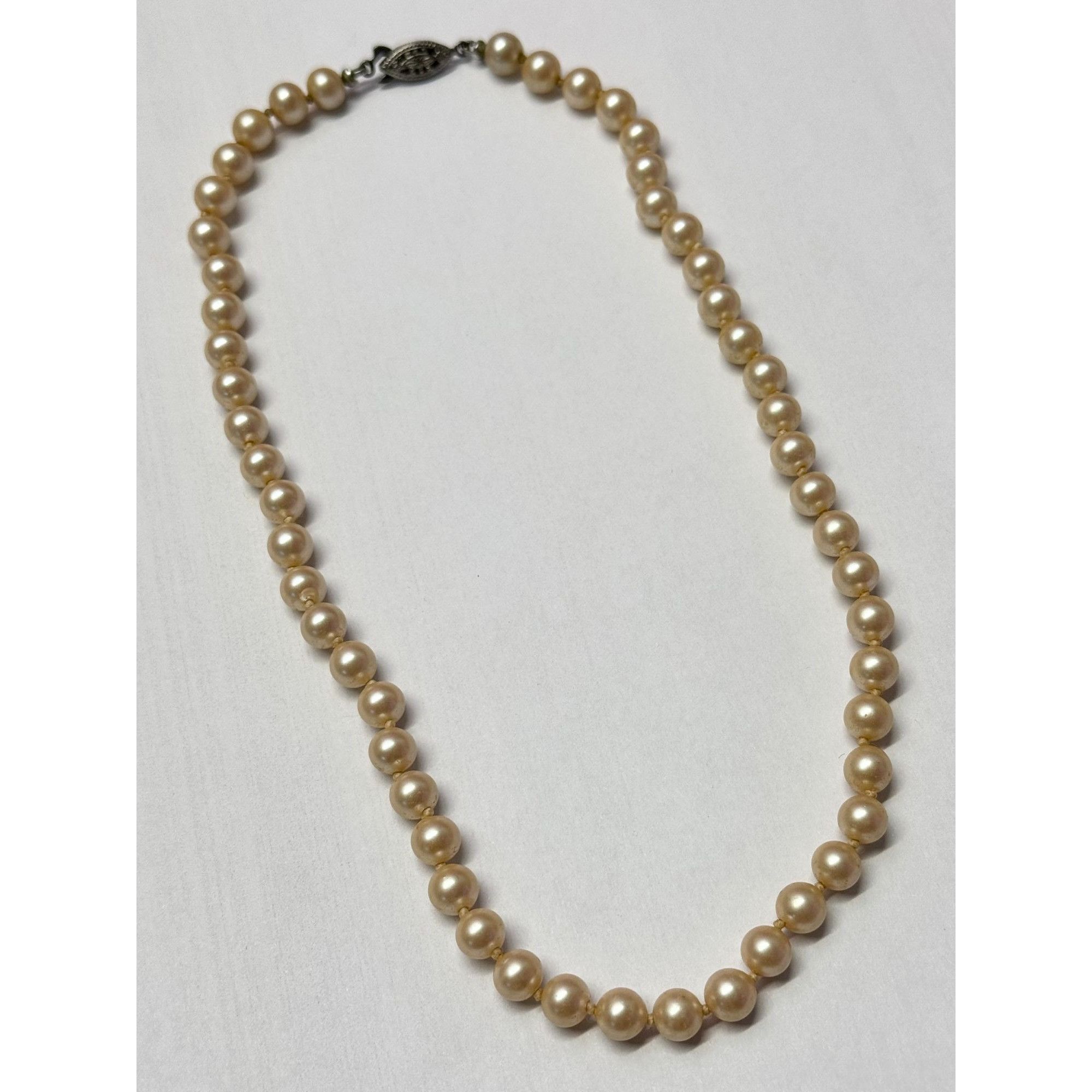 Vintage Vintage faux pearl filigree clasp necklace Size ONE SIZE - 4 Thumbnail