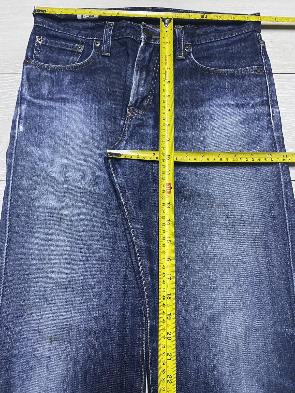 Edwin Vintage Edwin 403 Faded Wash Distressed Jeans Size US 32 / EU 48 - 16 Thumbnail