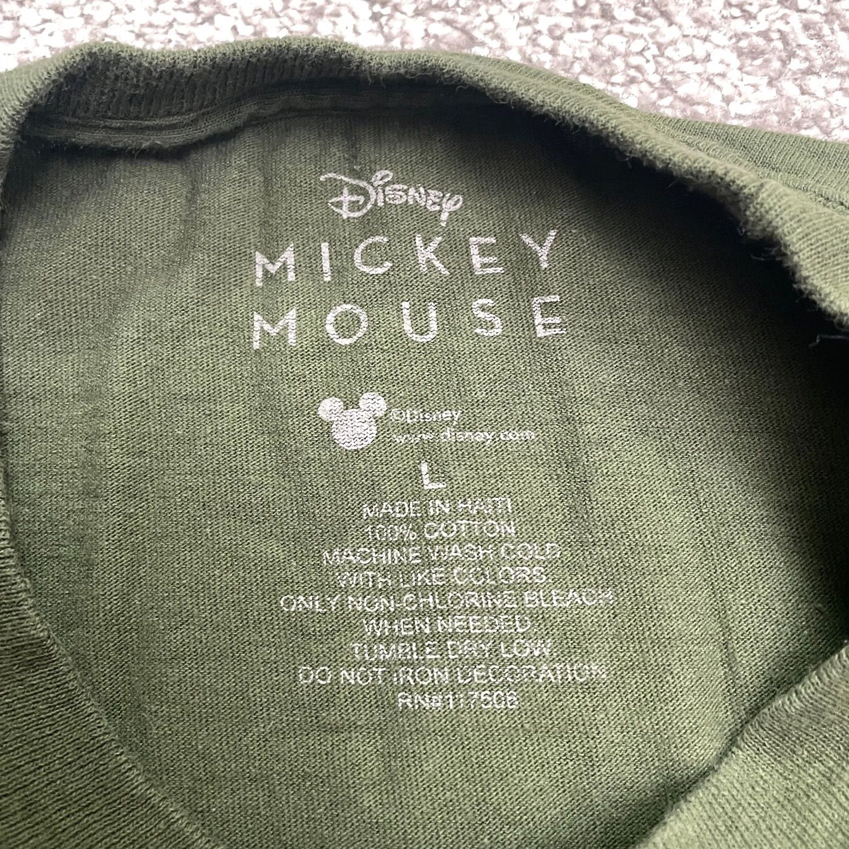 Disney Disney Mickey Mouse Graphic T-Shirt Mens Large Green Crew Neck Cotton Tee Size US L / EU 52-54 / 3 - 6 Thumbnail