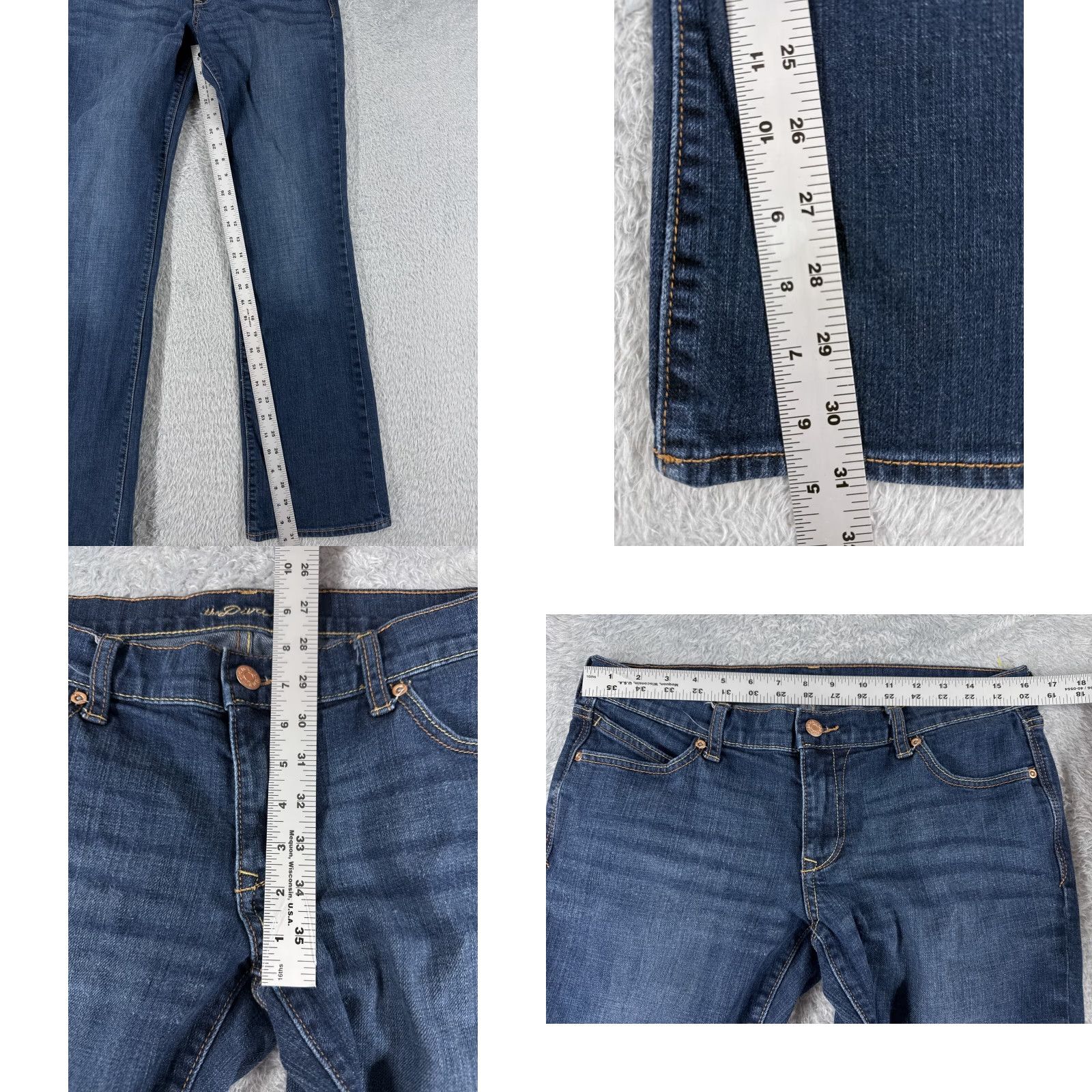 Old Navy Old Navy Jeans Women 10 Blue Denim Bootcut Low Rise 31x31 Regular Inseam 31 Denim Cotton 5-Pocket Solid Color Jeans Size 32" / US 10 / IT 46 - 8 Thumbnail