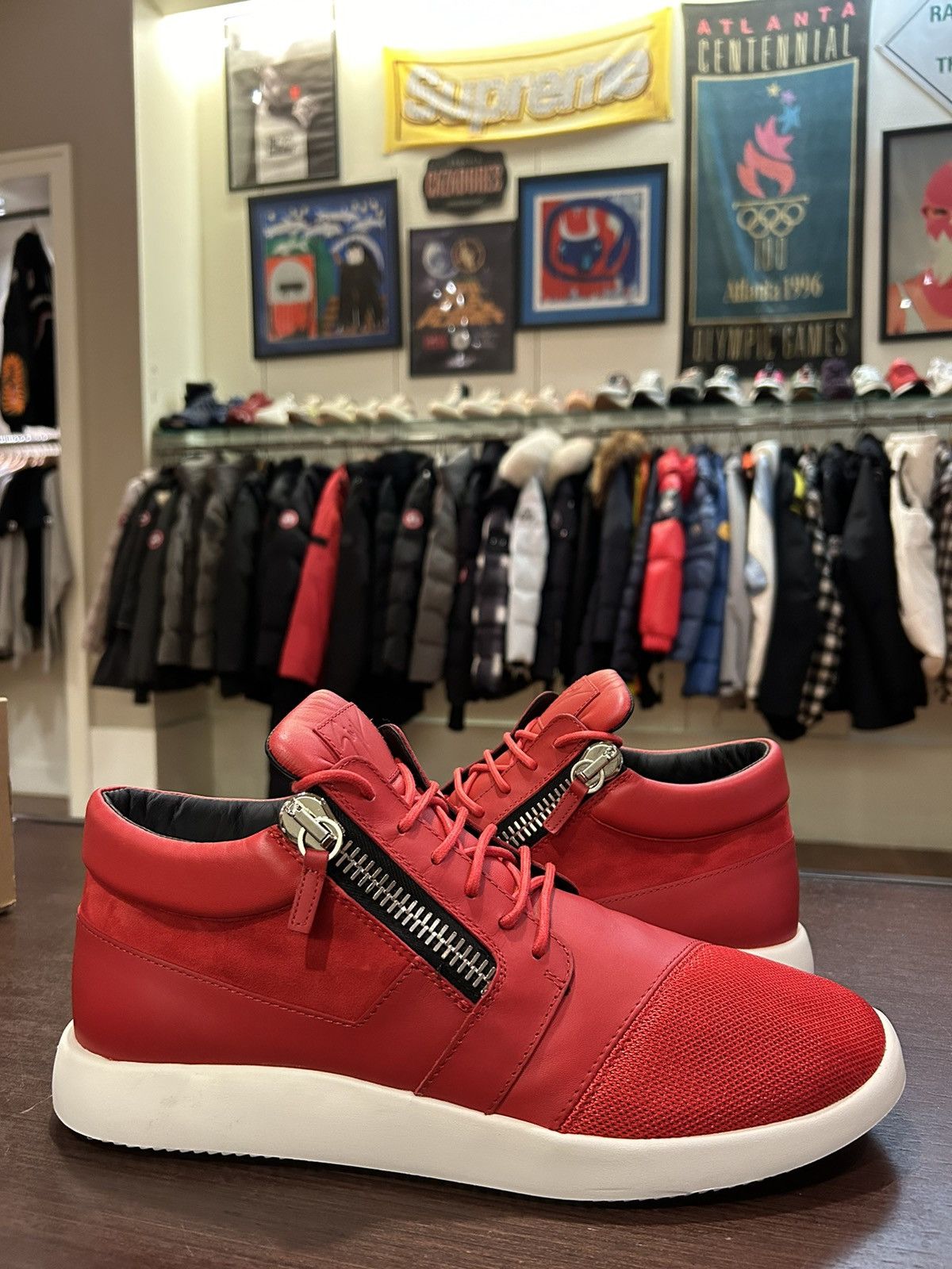 Giuseppe Zanotti Giuseppe Zanotti Megatron leather/mesh Red Size US 15 / EU 48 - 2 Thumbnail