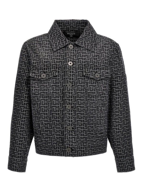 o1s1wg110126 Logo Pattern Jacket in Black