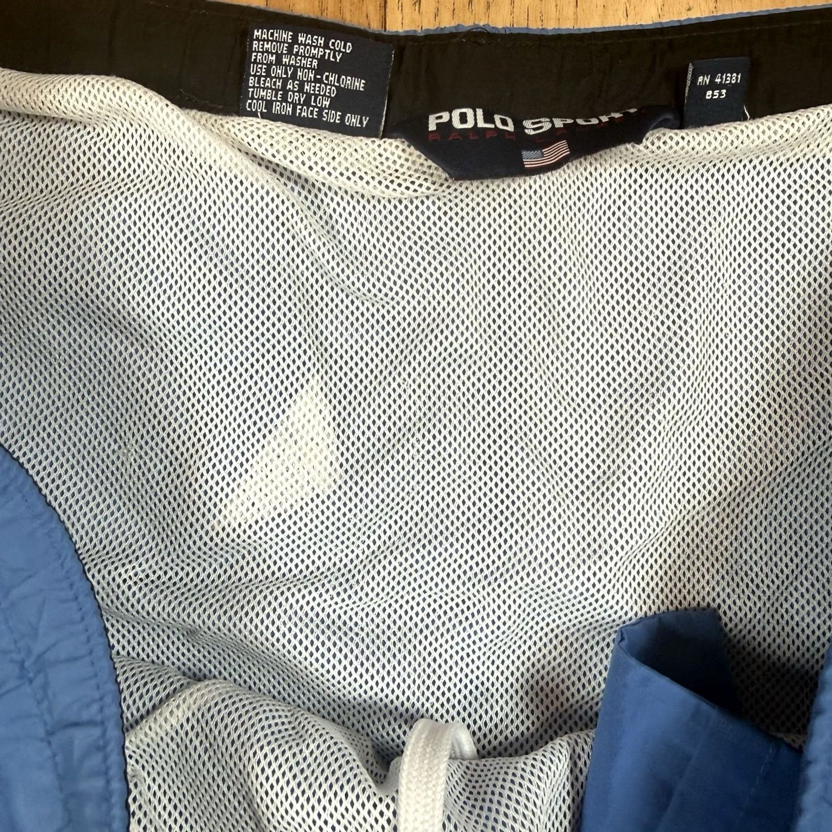 Polo Ralph Lauren VINTAGE Polo Ralph Lauren Sport Swim Trunks Mens Large Blue Pocket USA Flag Trunks Bottom L Mens Blue USA Flag Pocket Size US L / EU 52-54 / 3 - 4 Thumbnail