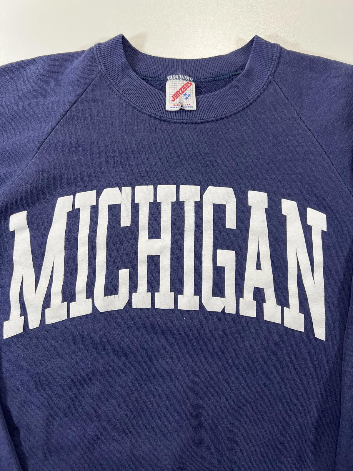 Jerzees Jerzees Michigan Navy Blue Crewneck Sweatshirt Size US M / EU 48-50 / 2 - 2 Thumbnail