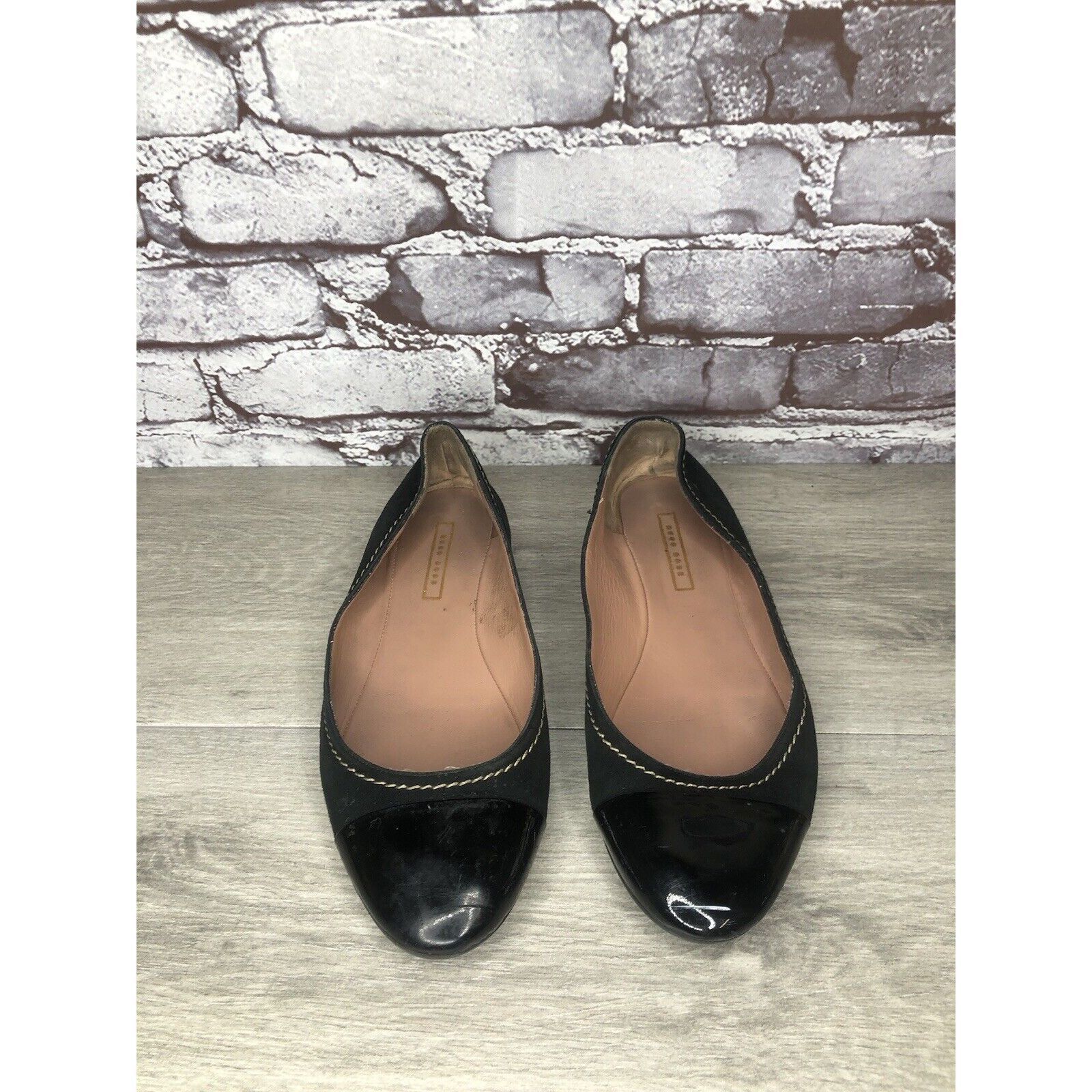 Hugo Boss Boss Hugo Boss Black Suede Leather Ballerina Flats Shoes Wom Size US 8.5 / IT 38.5 - 16 Thumbnail