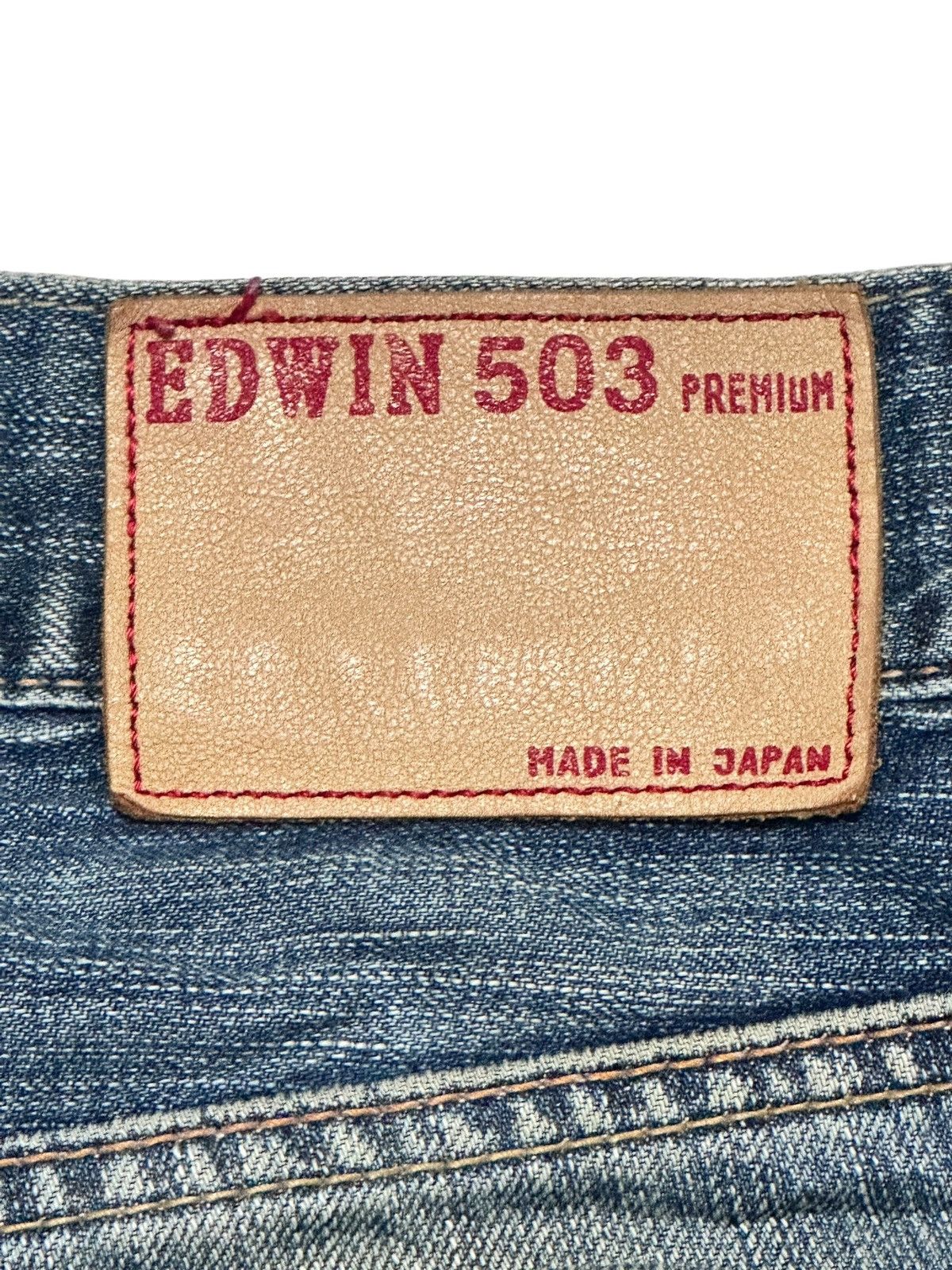 Edwin Edwin 503 Premium Straight Leg Japan Jeans Distressed Faded Size US 33 - 9 Thumbnail