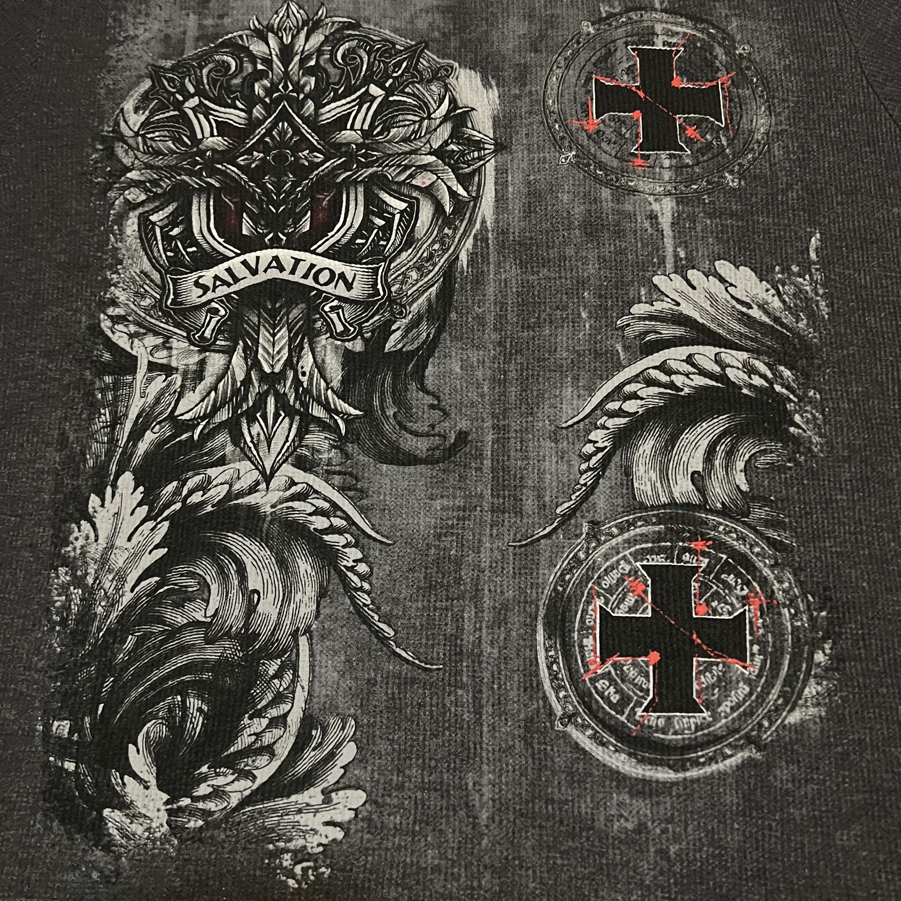 Affliction × Raw State × Tapout MMA Elite Salvation Cross Thermal Shirt Size XL Cyber Y2K Size US XL / EU 56 / 4 - 3 Thumbnail