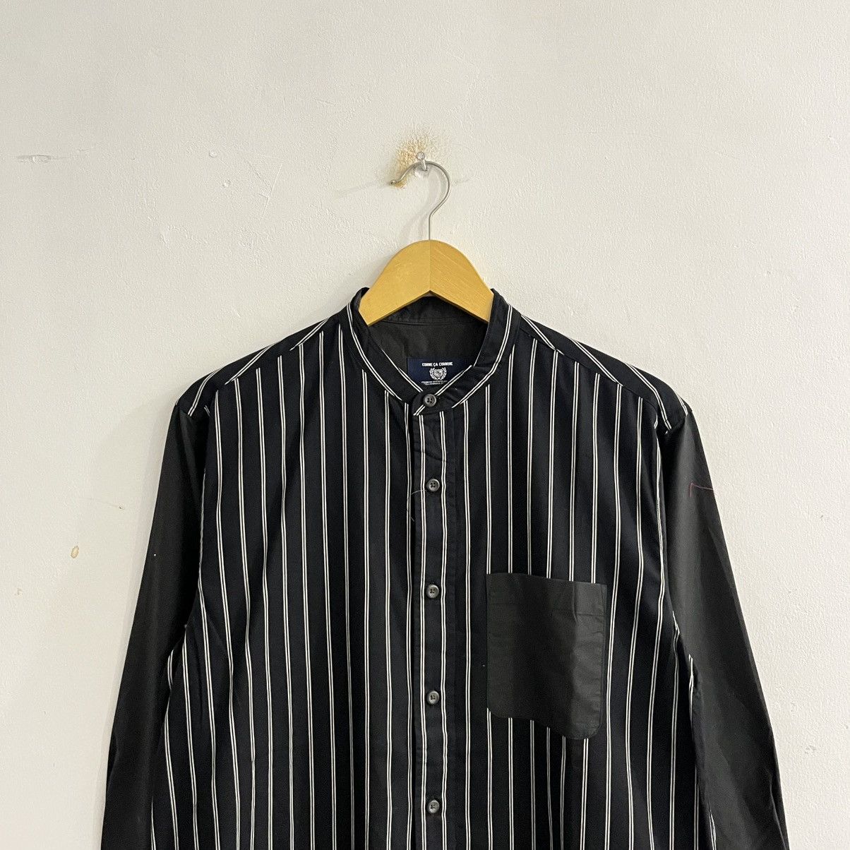 Issey Miyake Comme Ca Commune - Striped 3/4 Sleeve Button Up Shirt Size US S / EU 44-46 / 1 - 2 Thumbnail