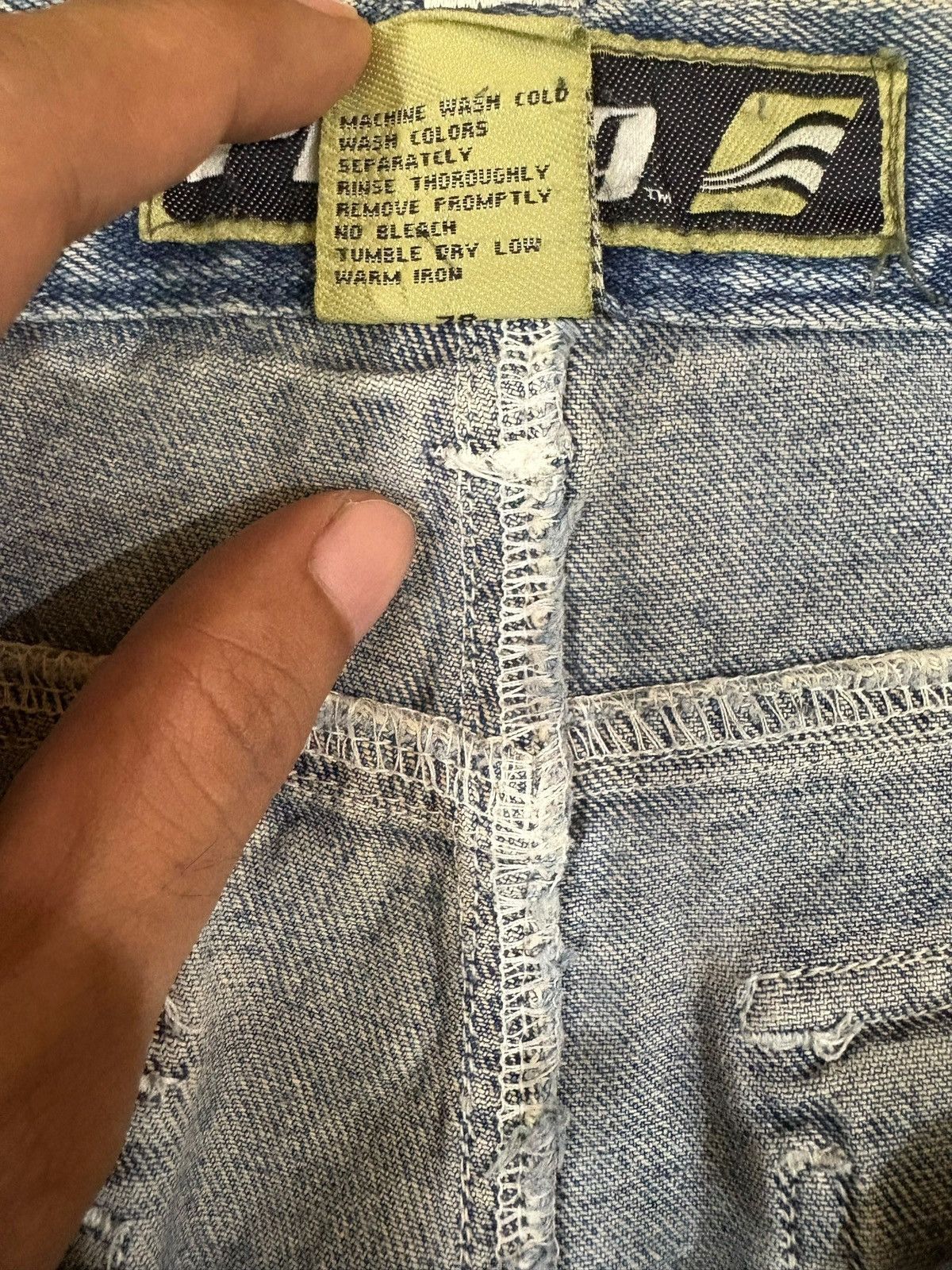 Other Vintage Japanese Double Knee Patches Carpenter Baggy Jeans Size US 26 / EU 42 - 11 Thumbnail