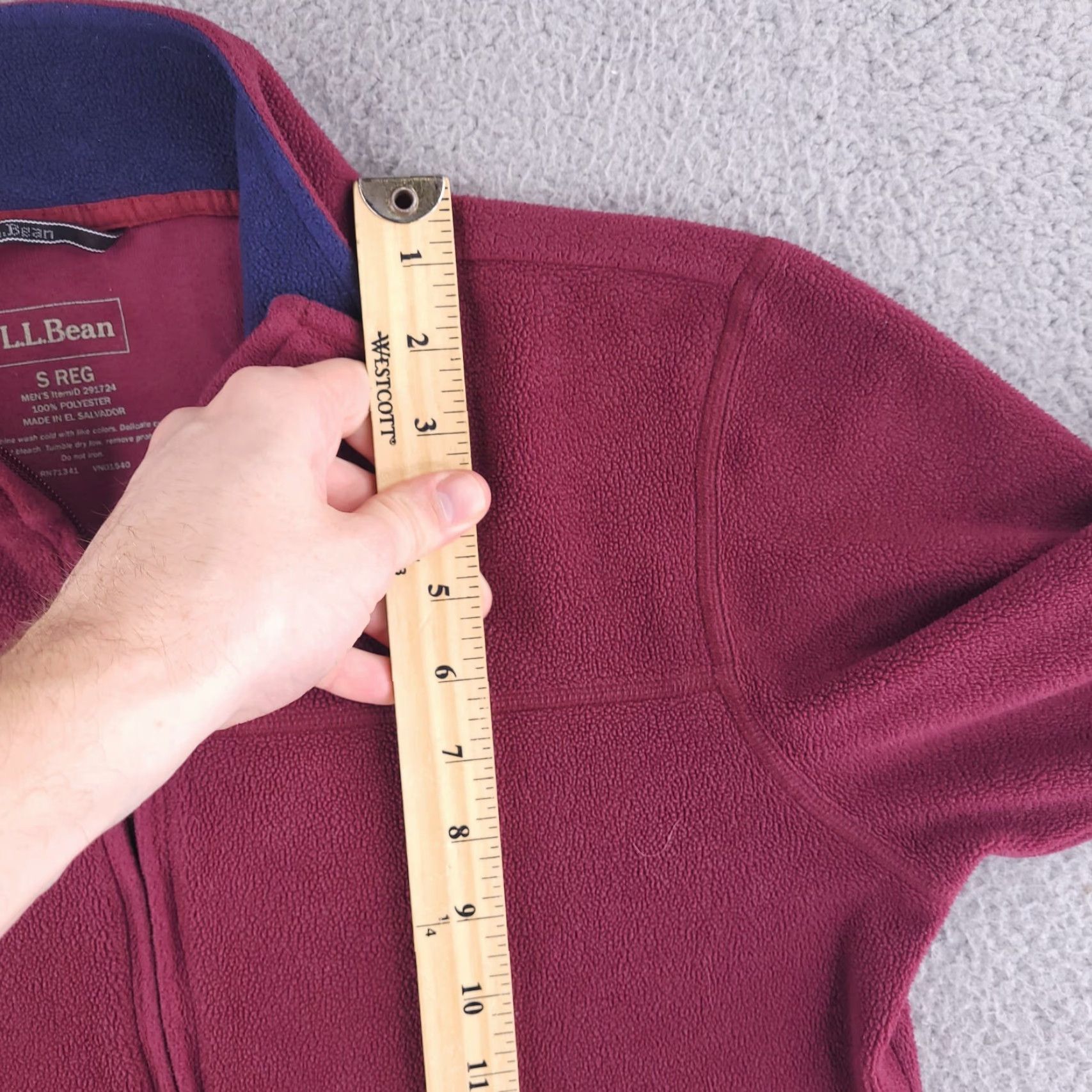 Vintage L.L. Bean Sweater Mens Small Red Quarter Zip Fleece Pullover Polyester Shirt Mens Red Pullover fleece sweater LLBean Size US S / EU 44-46 / 1 - 6 Thumbnail