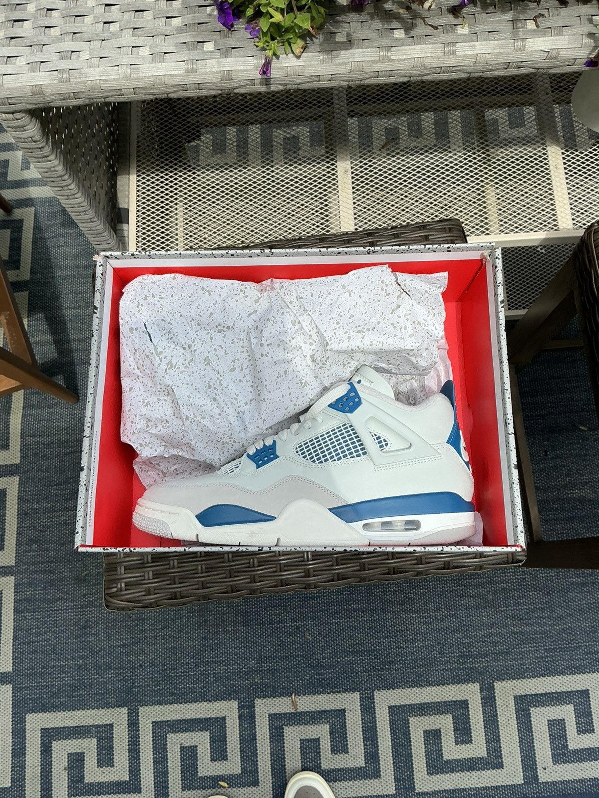 Jordan Brand × Nike Jordan 4 Military Blue WORN ONCE/LIKE NEW Size US 11 / EU 44 - 4 Thumbnail
