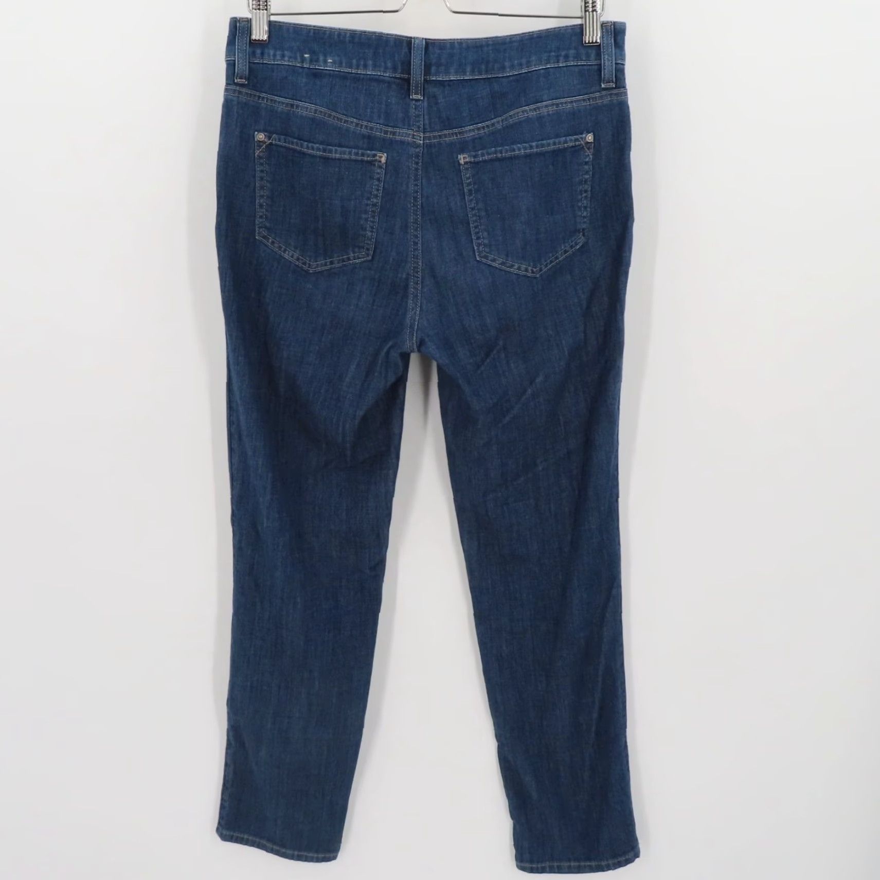Vintage Chicos Womens 4 Slim Boyfriend Ankle Denim Jeans Blue Cotton Blend Pockets 5-Pocket Style Size 27" / US 4 / IT 40 - 3 Thumbnail