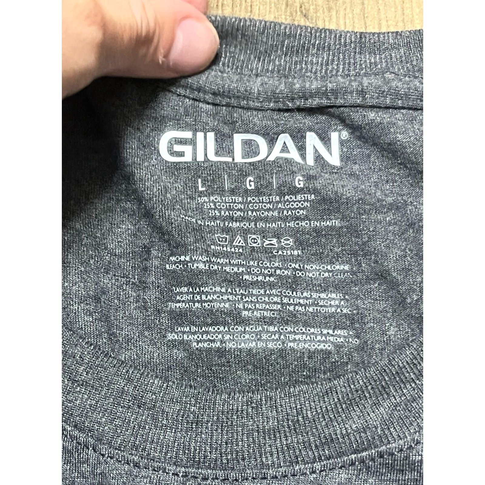 Gildan Gildan Shirt Men's Large Gray Crew Neck Tri Blend NWT Size L / US 10 / IT 46 - 6 Thumbnail