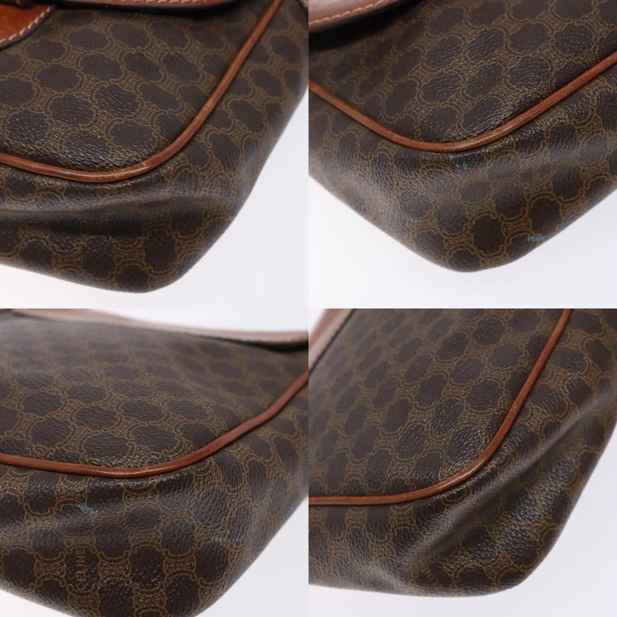 Celine CELINE Macadam Canvas Shoulder Bag Pvc Leather Brown Gold Size ONE SIZE - 10 Thumbnail