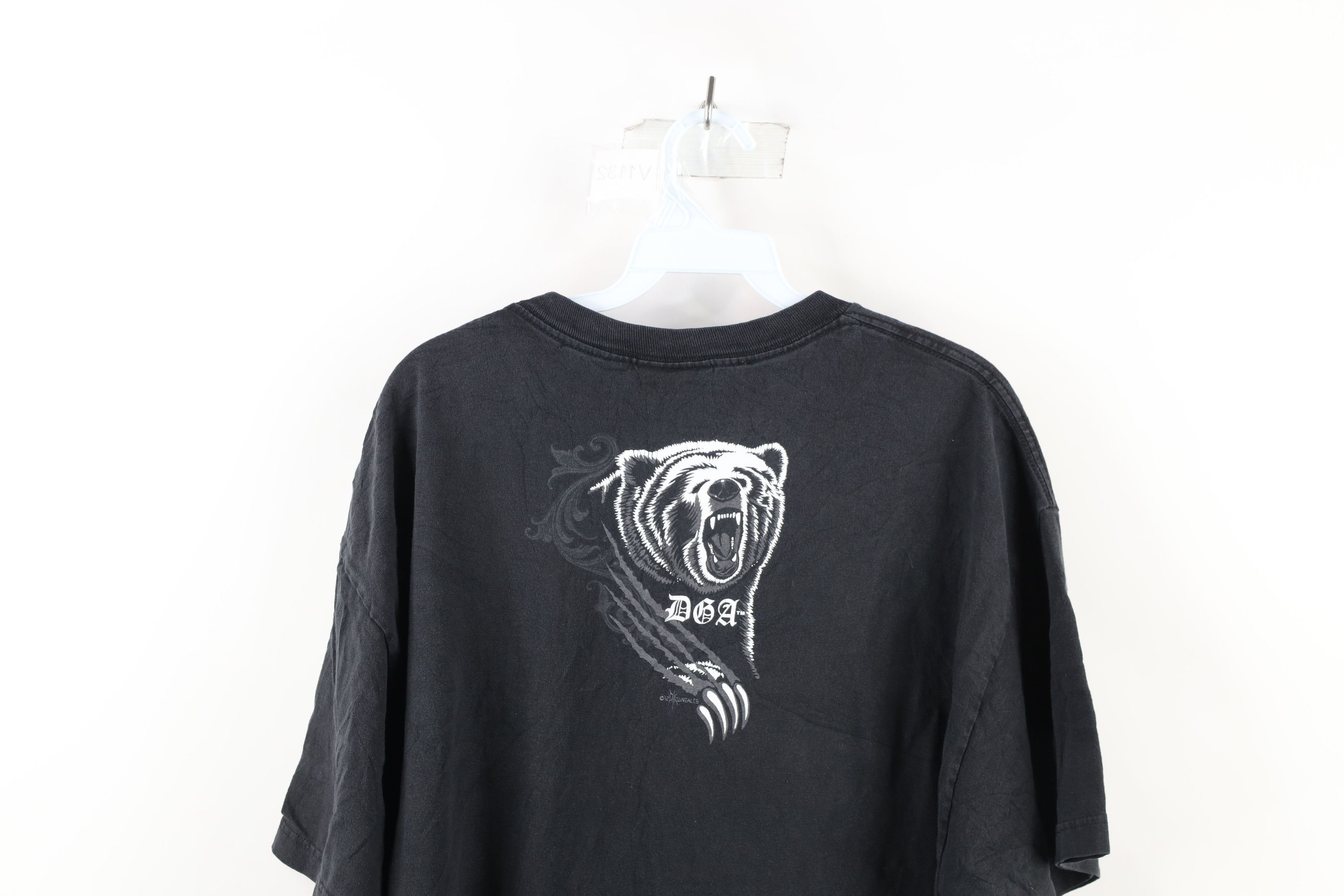 Vintage Streetwear Girl Gambling Skeleton Hip Hop T-Shirt Black Size US XL / EU 56 / 4 - 11 Thumbnail