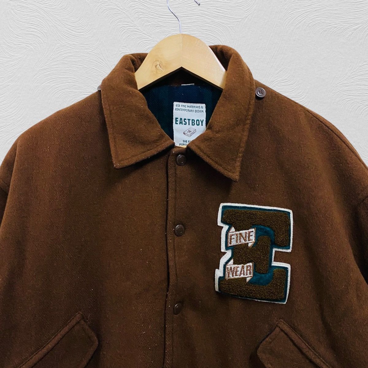 Japanese Brand Vintage east boy varsity jacket big logo Size US L / EU 52-54 / 3 - 3 Thumbnail