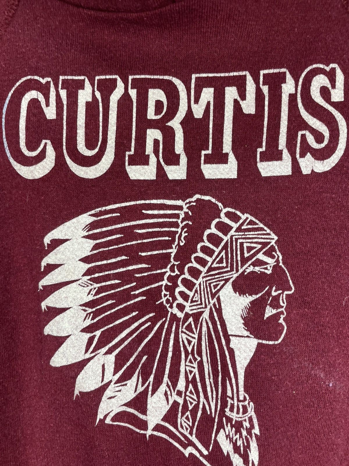 Vintage Vintage 80s Curtis Indians American hoodie Size US L / EU 52-54 / 3 - 4 Thumbnail