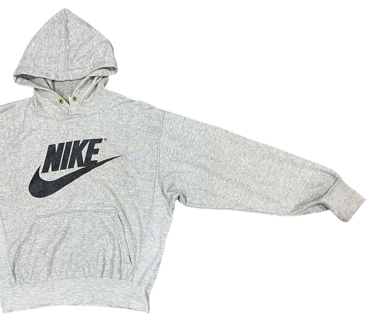 Vintage Vintage 90s NIKE Grey Tag Hoodie Sweatshirt Size US M / EU 48-50 / 2 - 18 Thumbnail