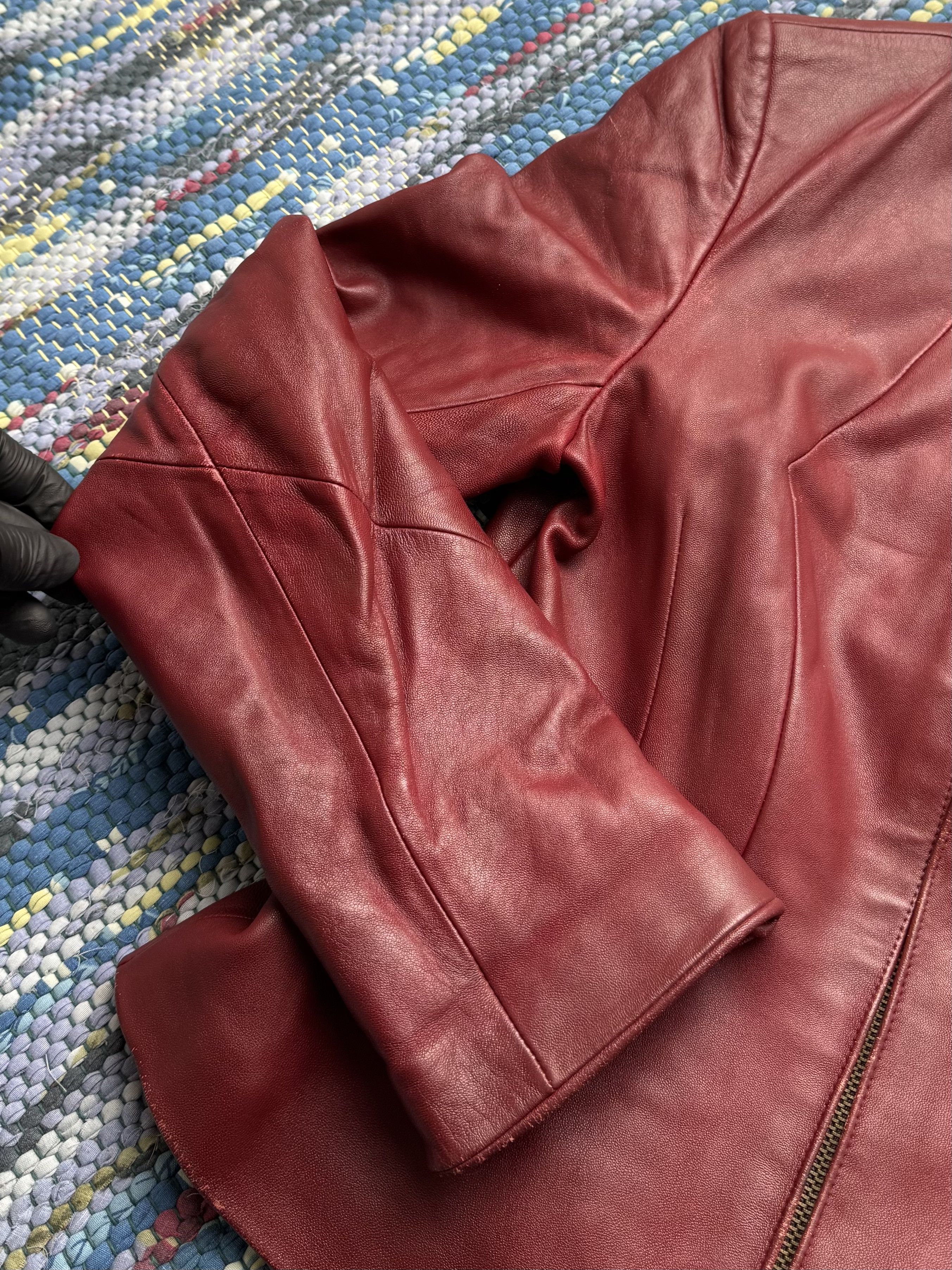 Vintage Vintage Genuine Leather Moto Jacket Zip Front Fitted Coat Size M / US 6-8 / IT 42-44 - 8 Thumbnail