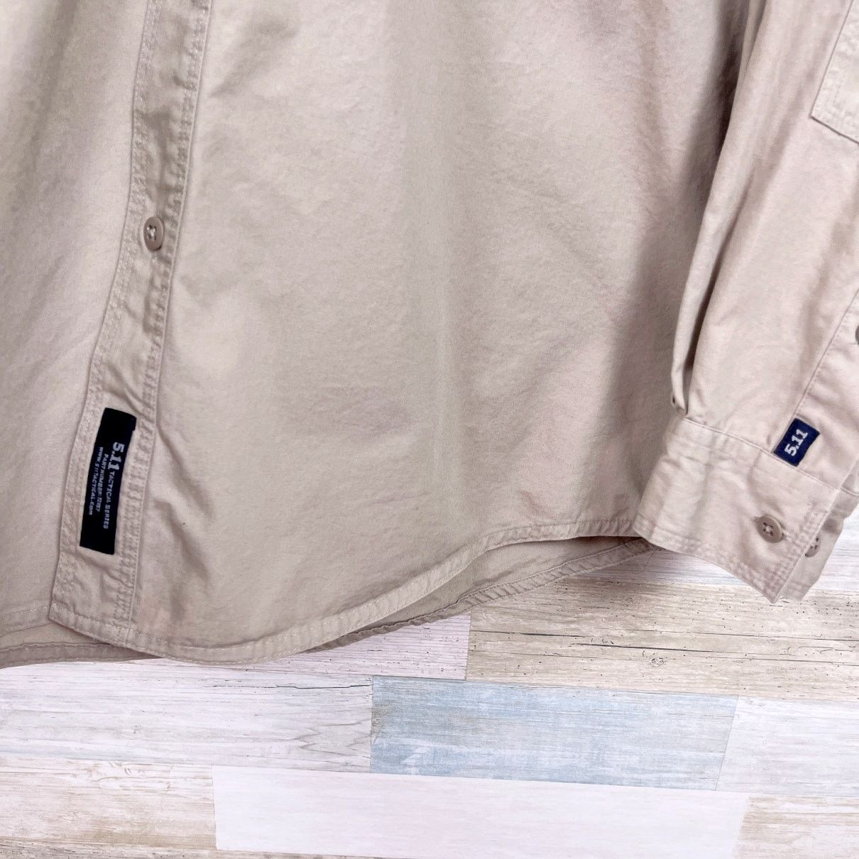 5.11 5.11 Tactical Long Sleeve Canvas Shirt Beige Ventilated Men Size US L / EU 52-54 / 3 - 3 Thumbnail
