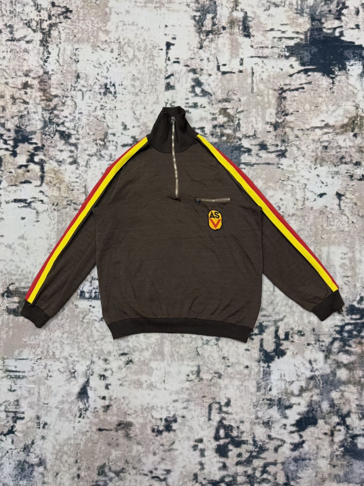 Vintage Vintage 70s MILITARY WESTGERMANY TRACKTOP HALFZIPPER SWEETER Size US S / EU 44-46 / 1 - 3 Thumbnail