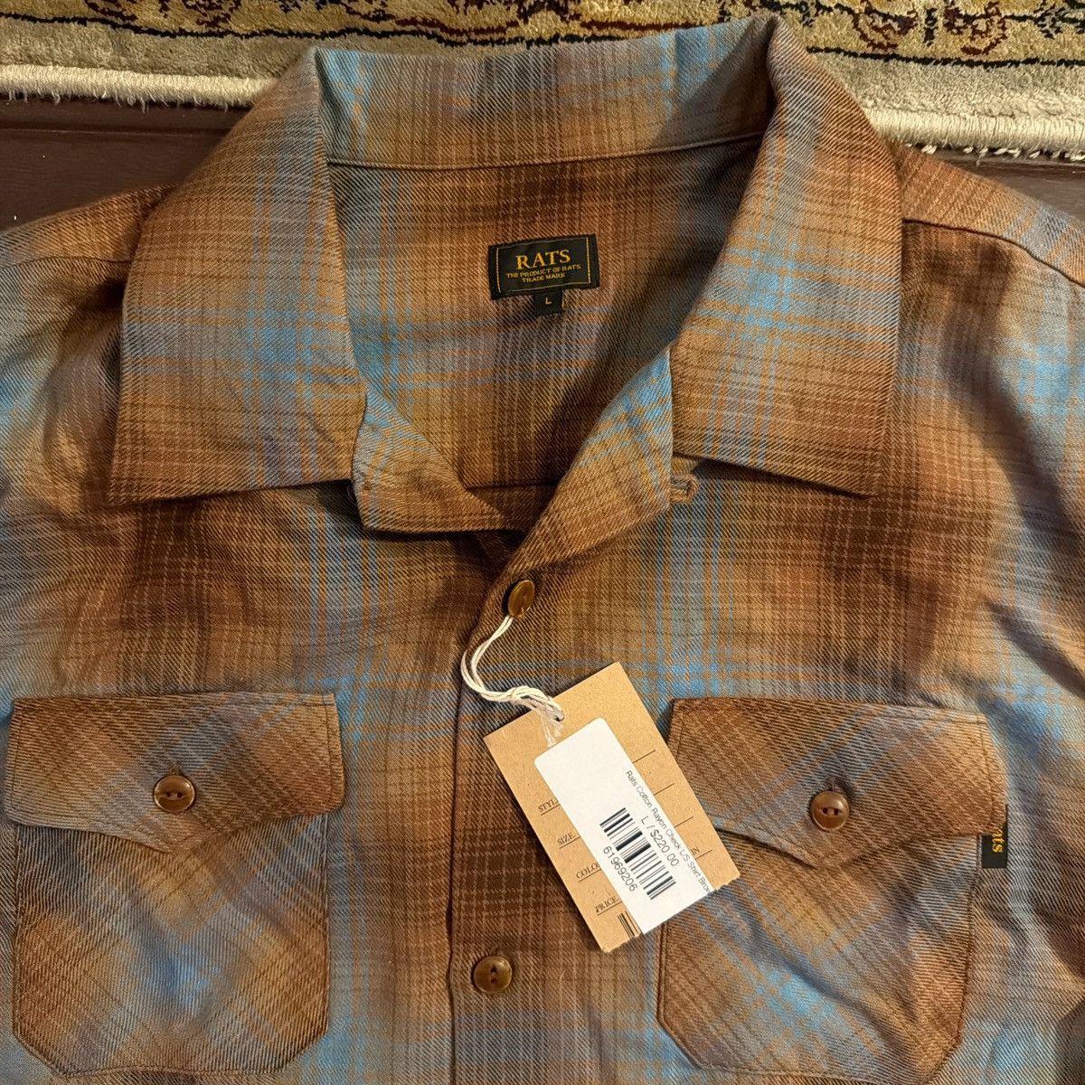 RATS JAPAN Rats Cotton Rayon Flannel Size US L / EU 52-54 / 3 - 2 Thumbnail