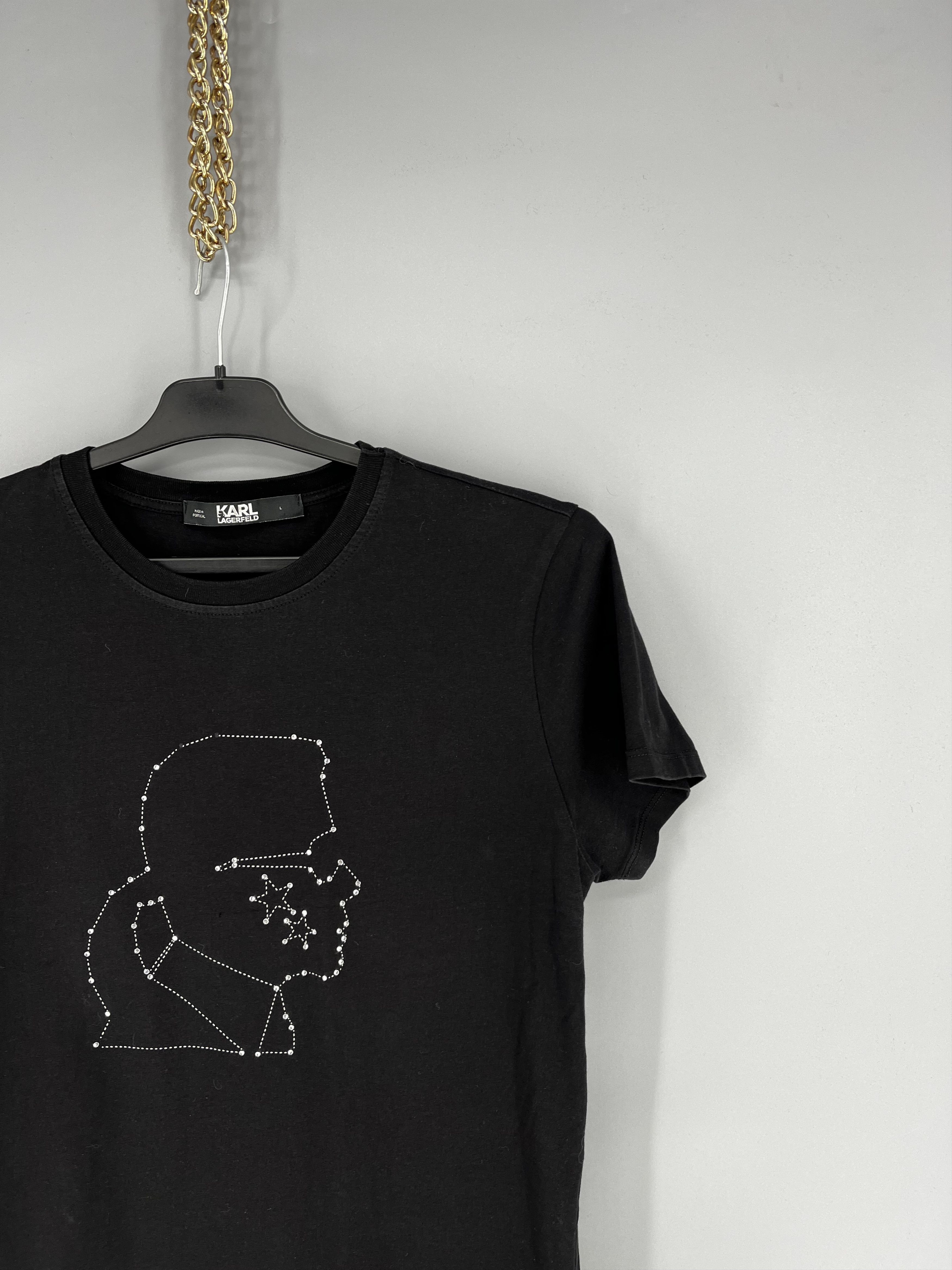 Karl Lagerfeld Karl Lagerfeld Paris Logo T Shirt Black Womens Size L Size US L / EU 52-54 / 3 - 5 Thumbnail