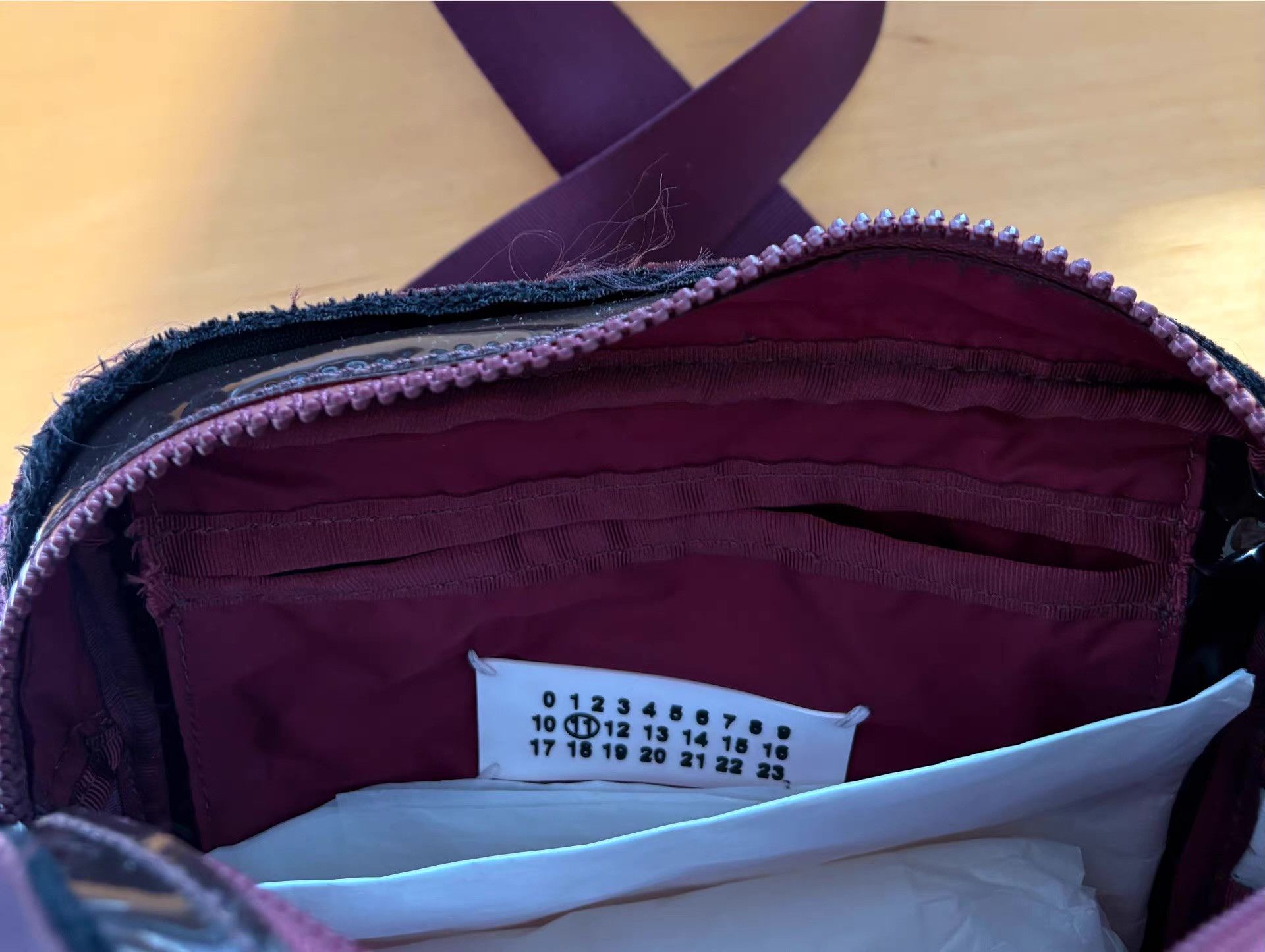 Maison Margiela Maison Margiela Wine Purple Spliced Shoulder Bag Ｑ21 Size ONE SIZE - 4 Thumbnail