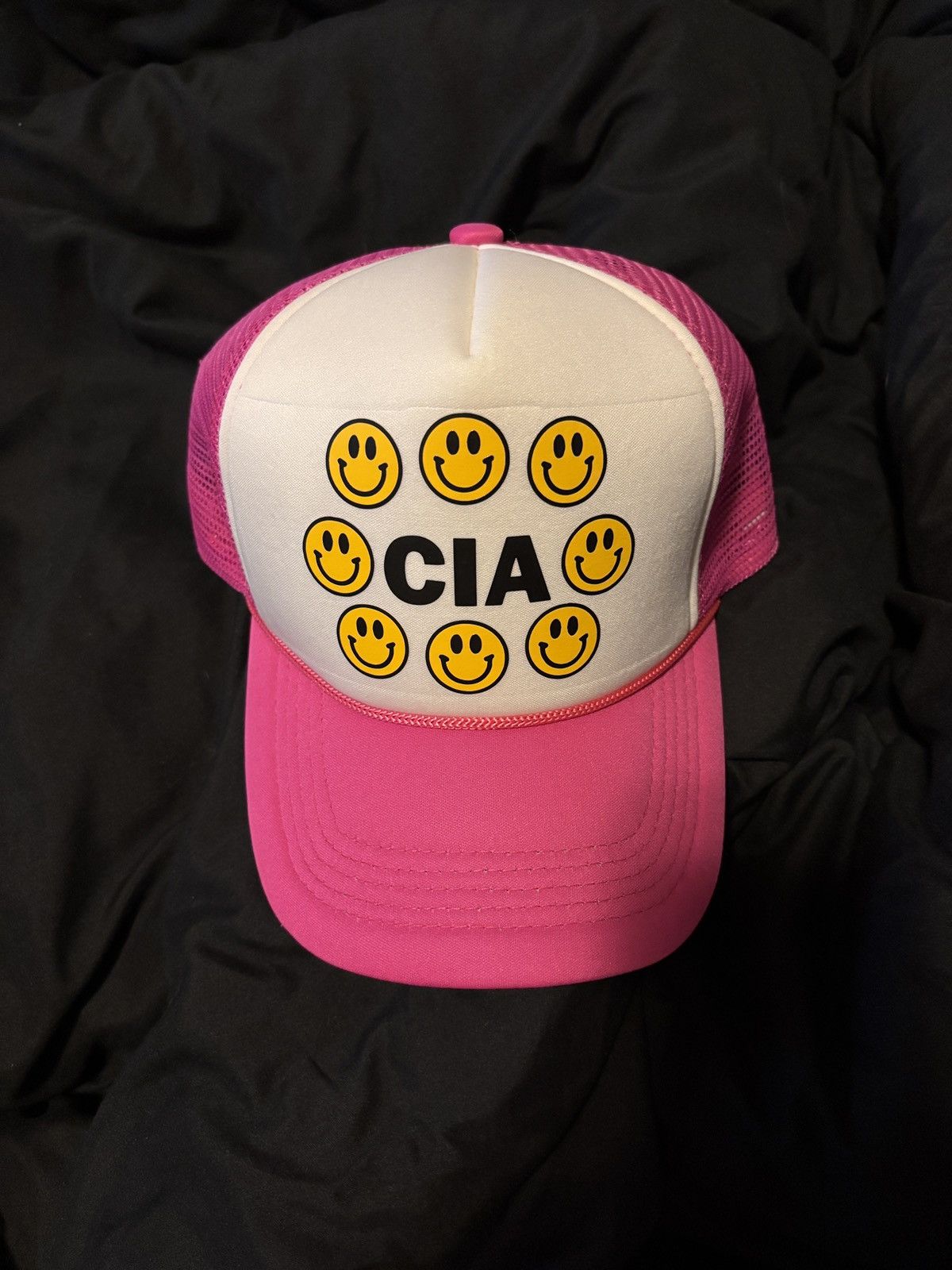 Other Ironic CIA Hat by fashionruniedmylife with smiley faces Size ONE SIZE - 1 Thumbnail