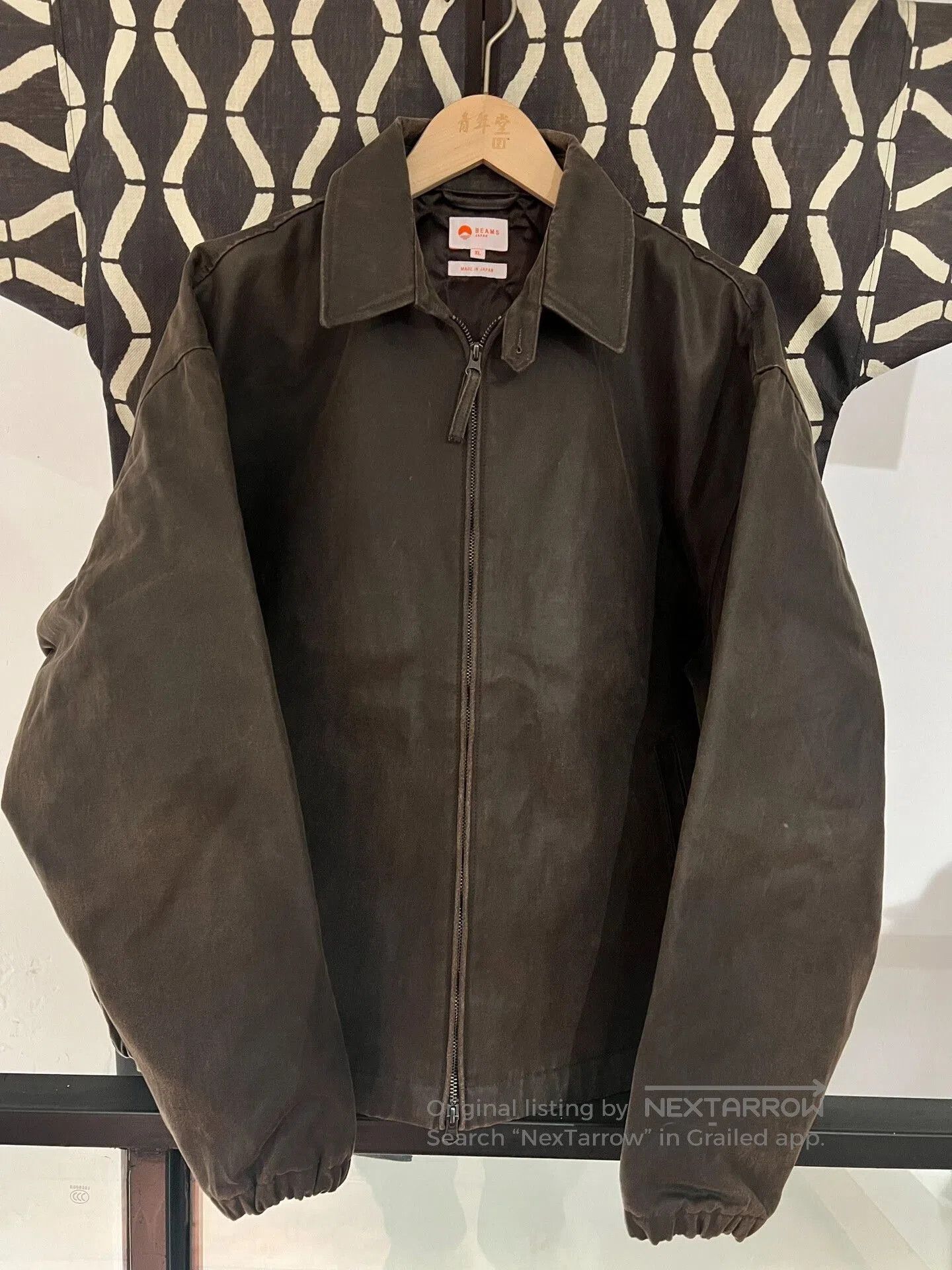 beams japan brown faux suede jacket.