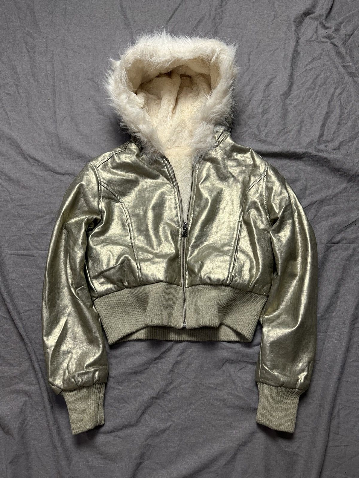 Pre-owned Hysteric Glamour X If Six Was Nine Y2k Lgb Style Faux Fur Hood Jacket Yohji Yamamoto Rick Owens In White
