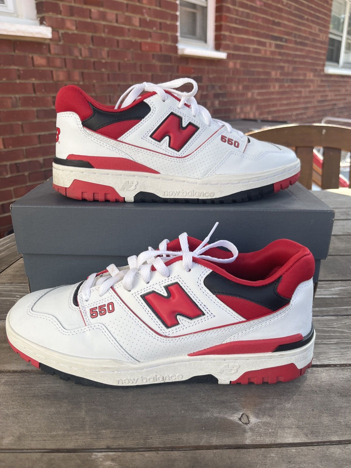 New Balance New Balance 550 “White Team Red” Size US 10 / EU 43 - 7 Thumbnail