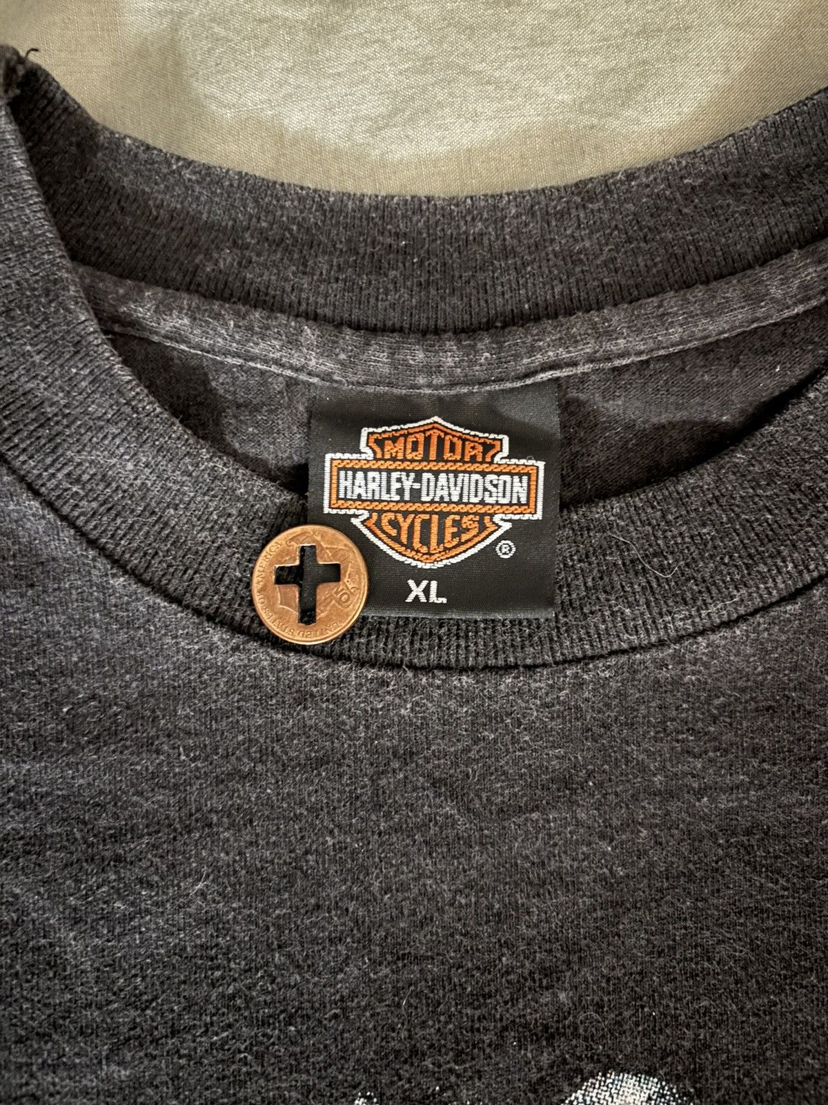 Harley Davidson × Vintage 1989 Harley Davidson T-Shirt Size US XL / EU 56 / 4 - 4 Thumbnail