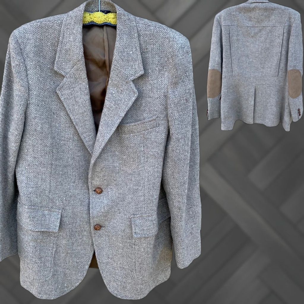 Pendleton VINTAGE Pendleton 100% virgin wool blazer Mens 42 Tweed Beige Jacket Notes: See Pics Size 42R - 1 Thumbnail