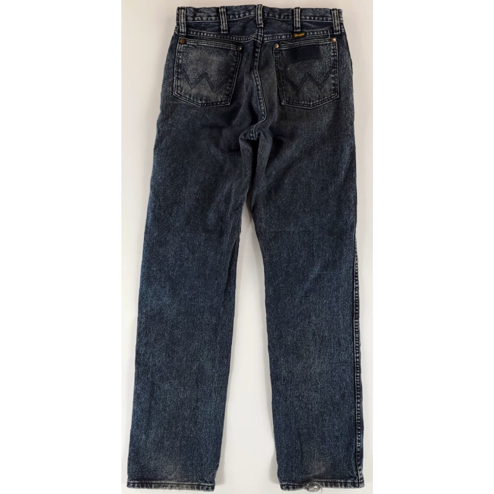 Wrangler VINTAGE Wrangler 13MWZ Jeans Mens 31x34 Black Acid Wash Denim Straight 70s 80s VTG Wrangler 32x34 Actual Mens Size US 31 - 5 Thumbnail