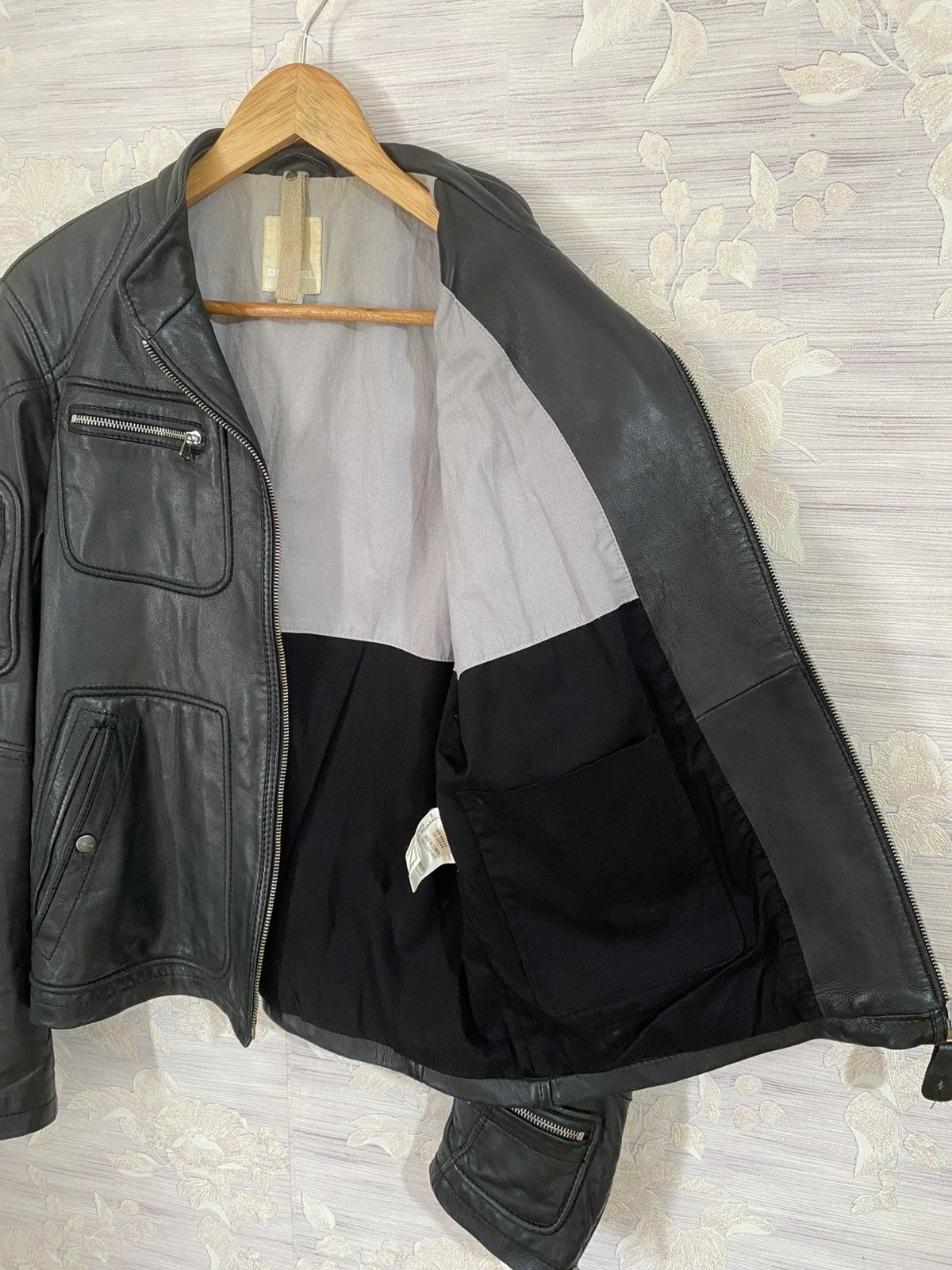 Diesel Diesel Leather Biker Jacket Size US L / EU 52-54 / 3 - 12 Thumbnail