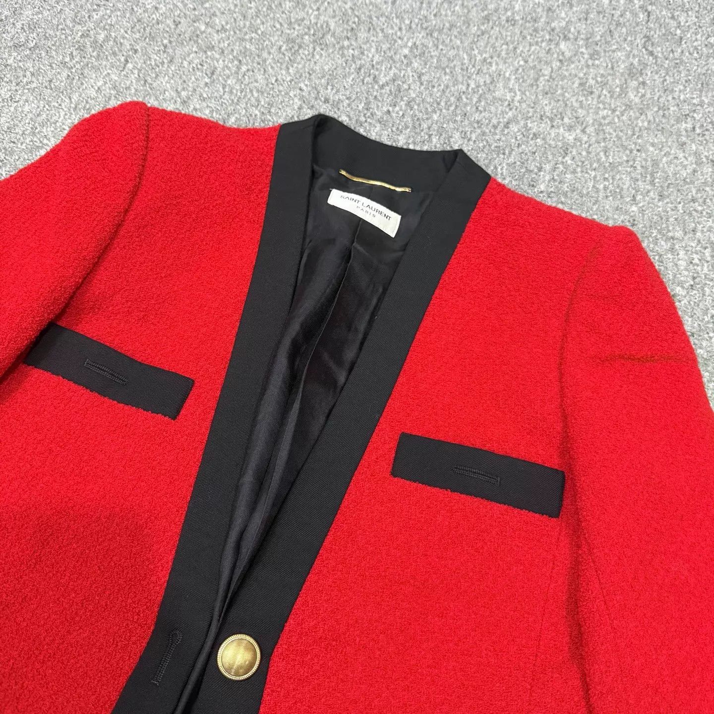 Saint Laurent Paris SLP red tweed jacket 36 99 new Size XS / US 0-2 / IT 36-38 - 3 Thumbnail