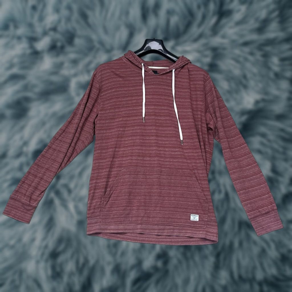O'Neill O’Neill Hoodie Lightweight Red Striped Shirt Beach Skate Surf Ocean Men Size L Size US L / EU 52-54 / 3 - 1 Thumbnail