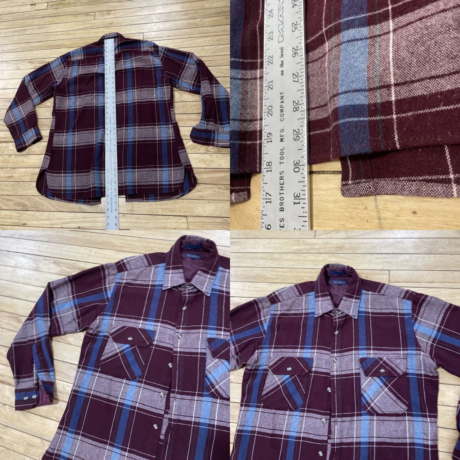 Vintage VINTAGE The Sundays Shirt Men L Plaid Flannel 80s 90s Button-Up Outdoor Purple-Red Collared Casual Size US L / EU 52-54 / 3 - 8 Thumbnail