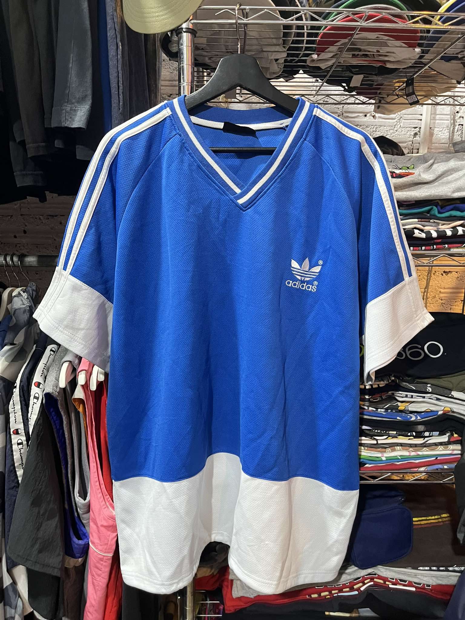 Adidas Adidas Trefoil 3 Striped Jersey Tee Big Logo 90s Size US M / EU 48-50 / 2 - 1 Thumbnail