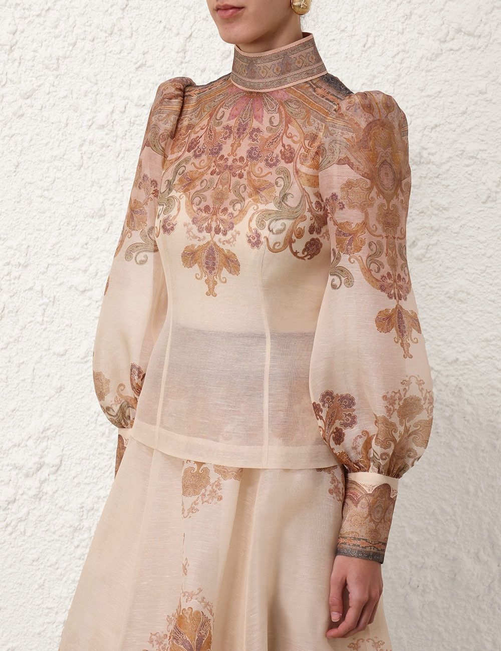 Zimmermann oc11z0925 Illustration Bodice Top in Multicolor Size S / US 4 / IT 40 - 5 Thumbnail